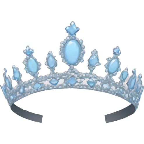 pastel blue tiara emoji