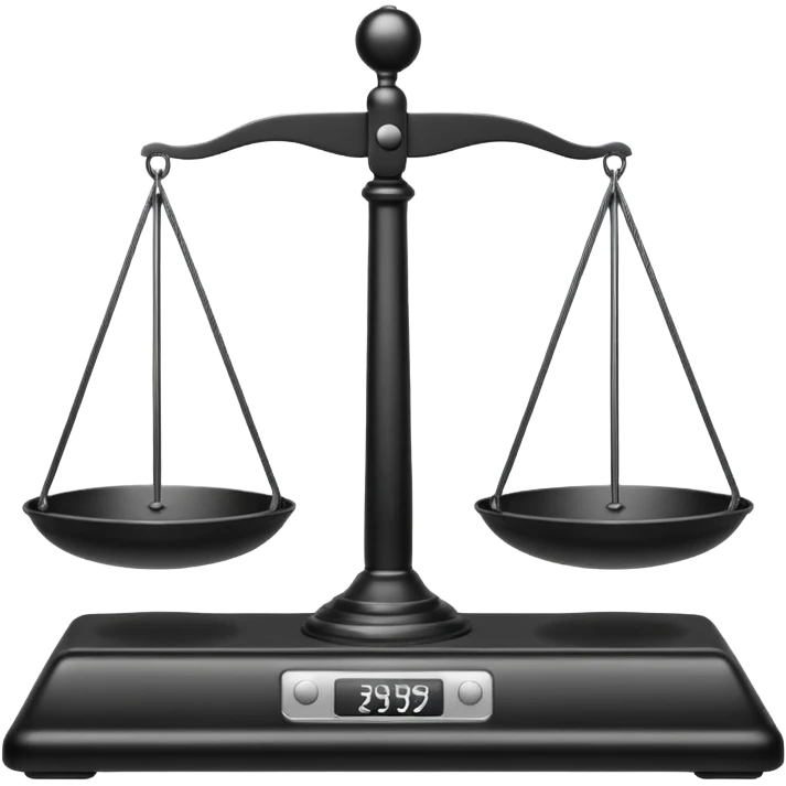 A line drawing of a balance scale. emoji