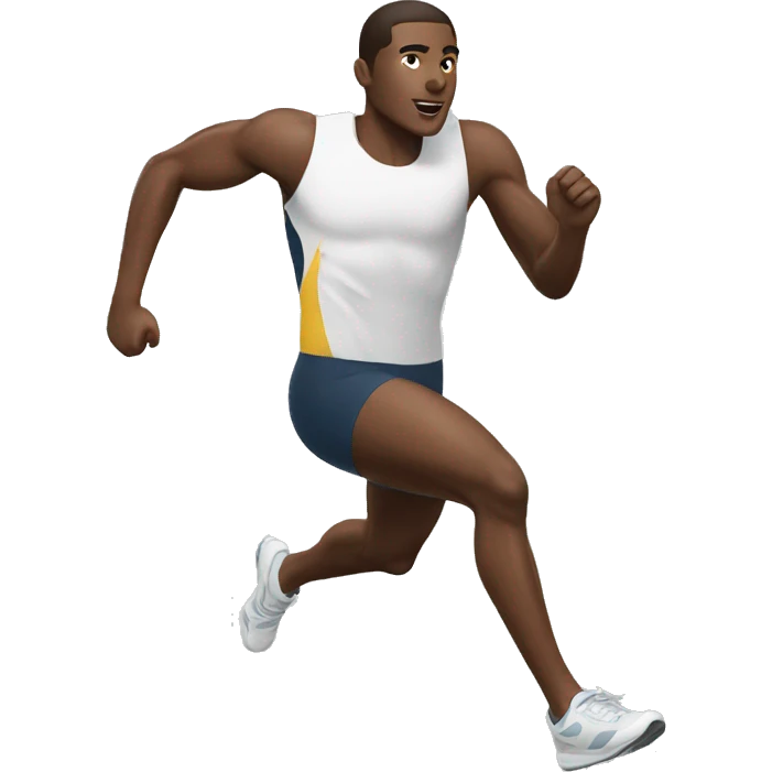 white athlete running emoji