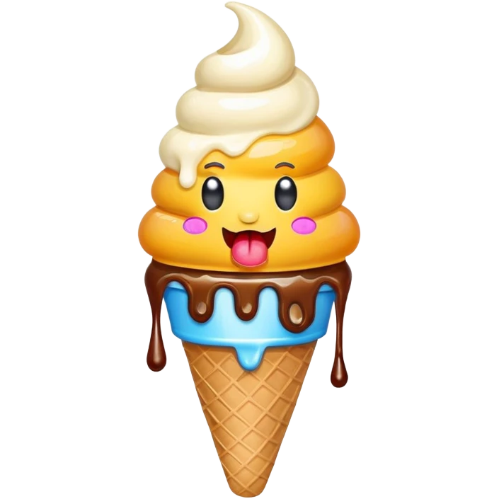 Skibidi toilet licking a ice cream cone  emoji