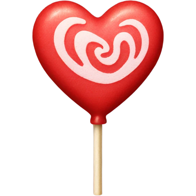 Red love heart shaped lollipop  emoji
