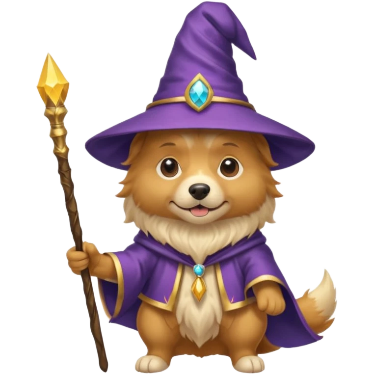 Dog wizard emoji