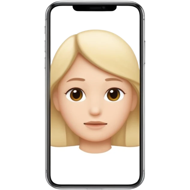 horizontal iphone under the chin emoji
