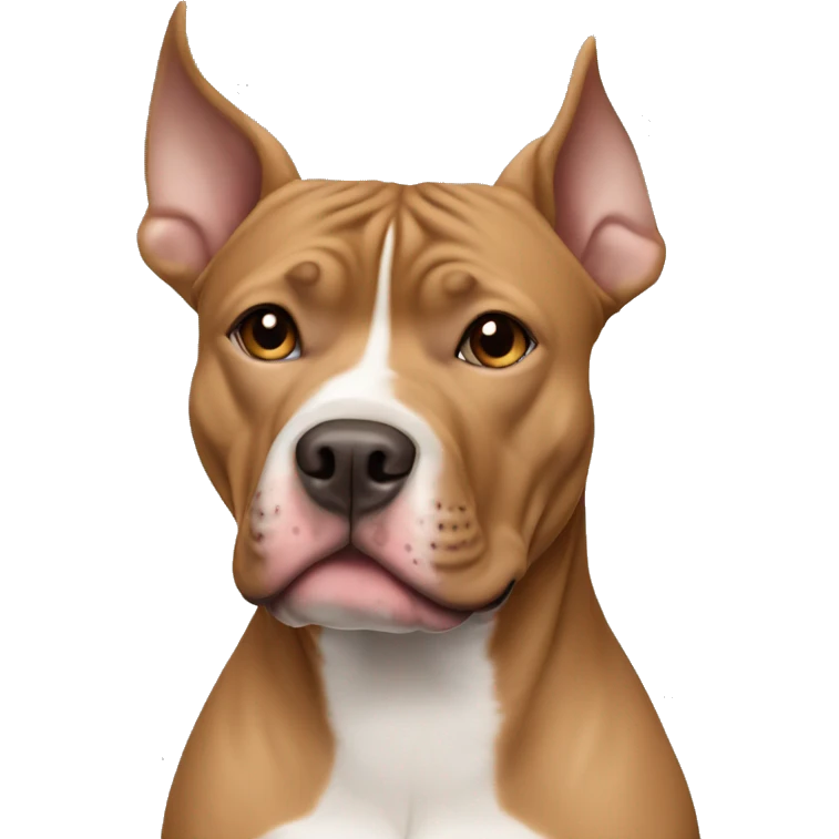 Light brown pitbull with ears CROPPED emoji