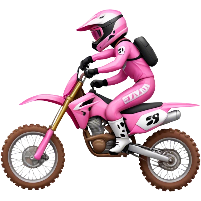 Motocross pink emoji