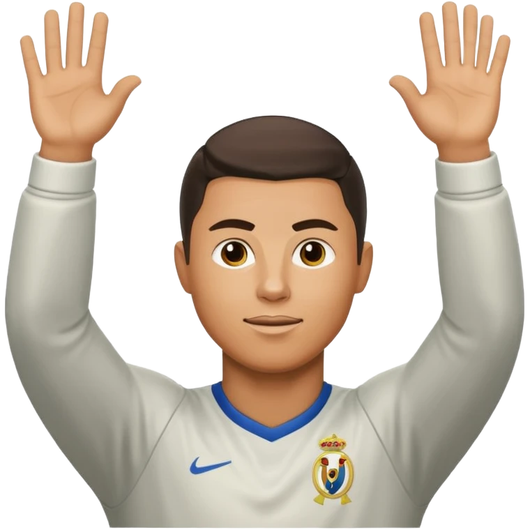 Ronaldo raises his hands  emoji