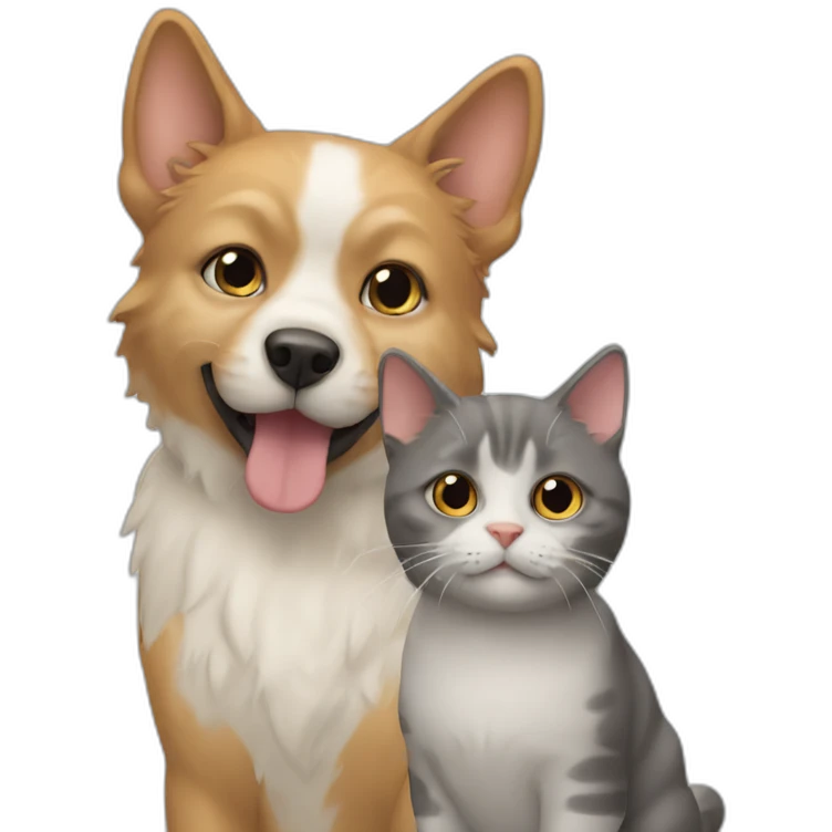 cat with a dog emoji
