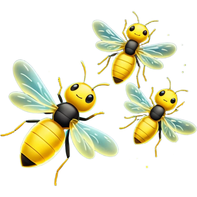 Glow fireflies emoji