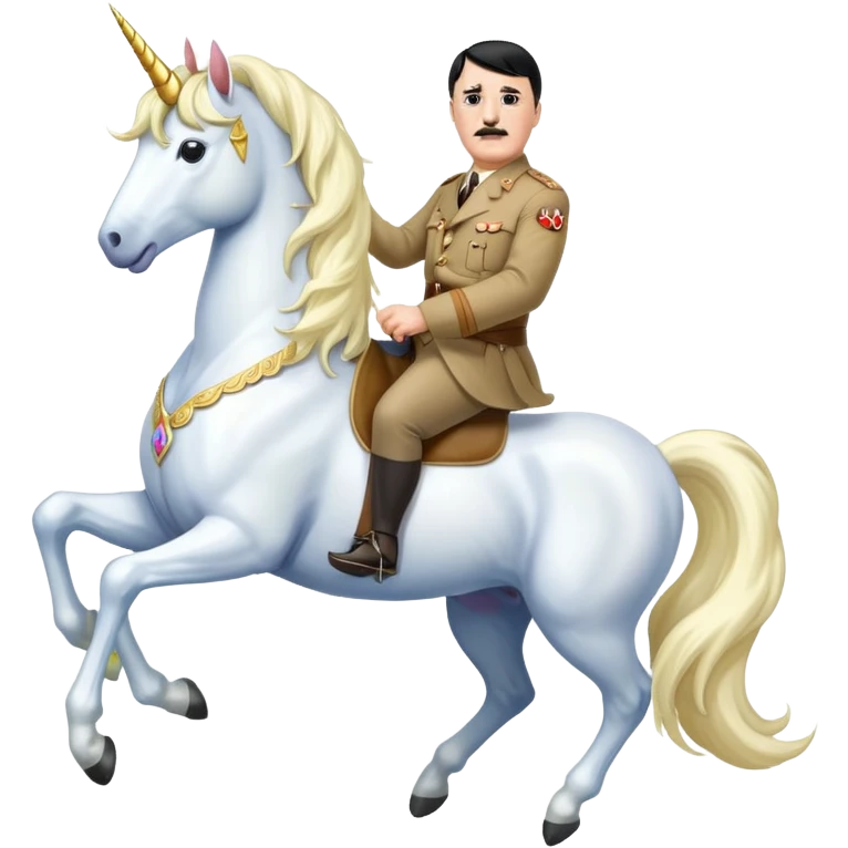 Hitler riding a unicorn emoji