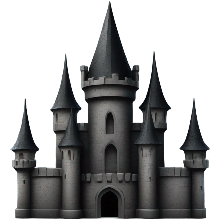 gothic castle in black emoji