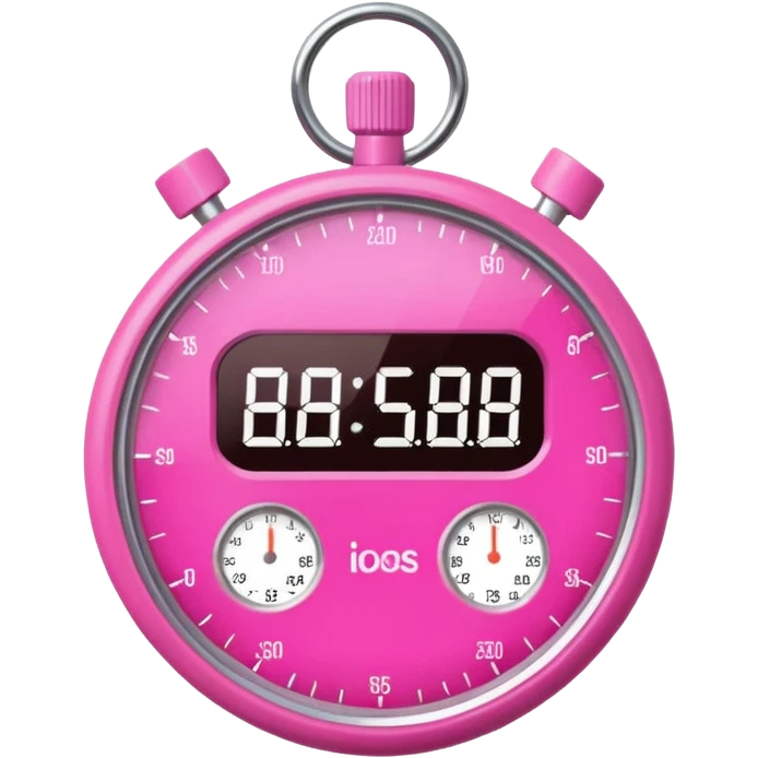 pink stop watch emoji