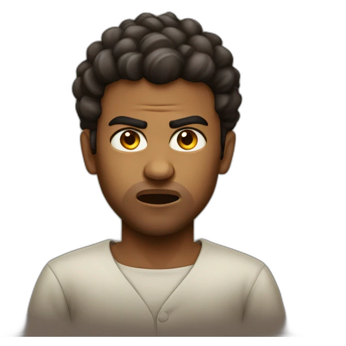 young angry israelite man emoji