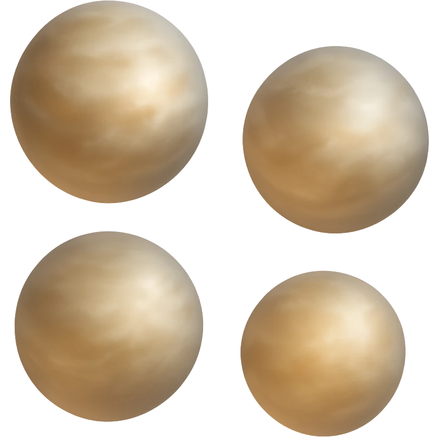 Venus planet with cloudy atmosphere, matte glass style emoji