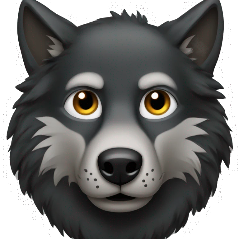 Black wolf emoji