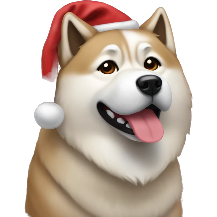 Christmas Akita emoji