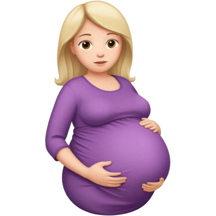 very heavily pregnant overdue woman with very  very big and large belly  emoji