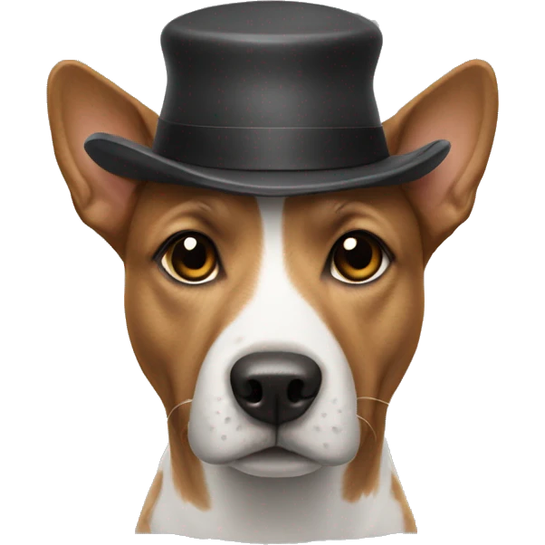 Dog wearing a hat emoji
