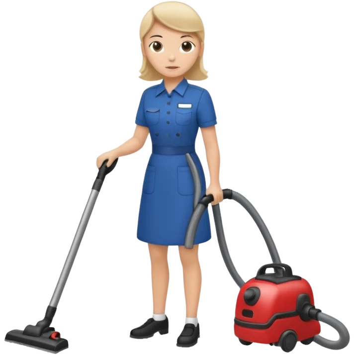 housekeeper vacuum the floor emoji