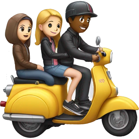 scooter with a boy and a girl emoji