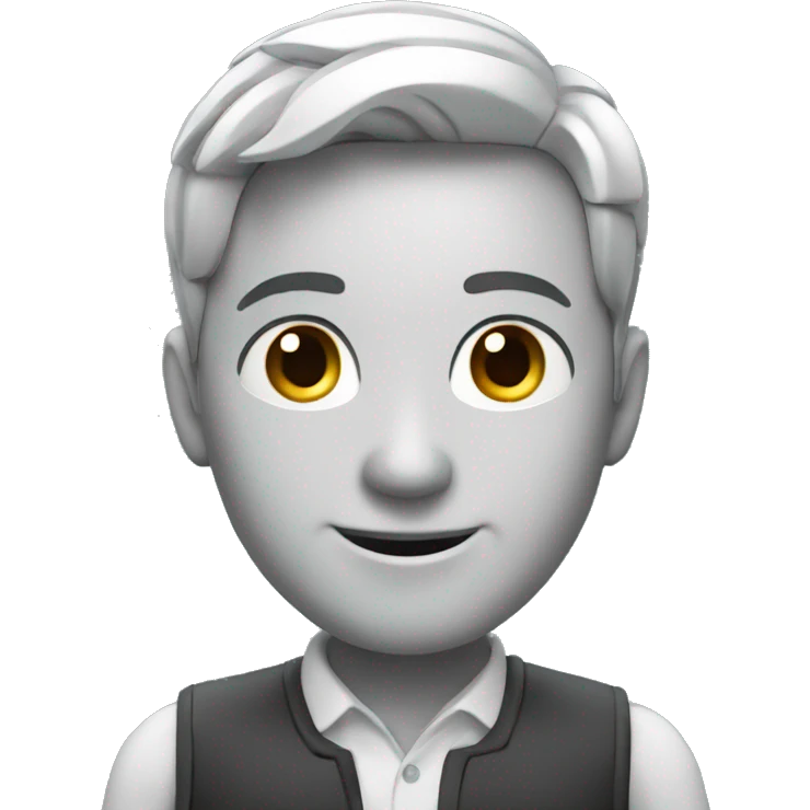 smiling ai male assistant 3d emoji