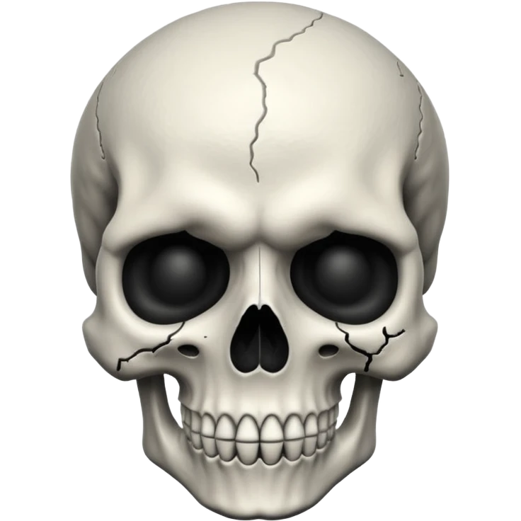 Skull black and white emoji