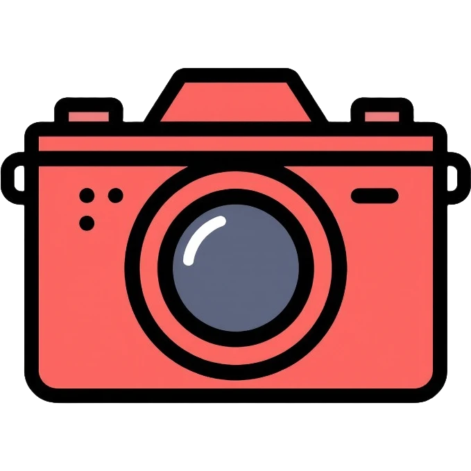 red minimalist camera emoji