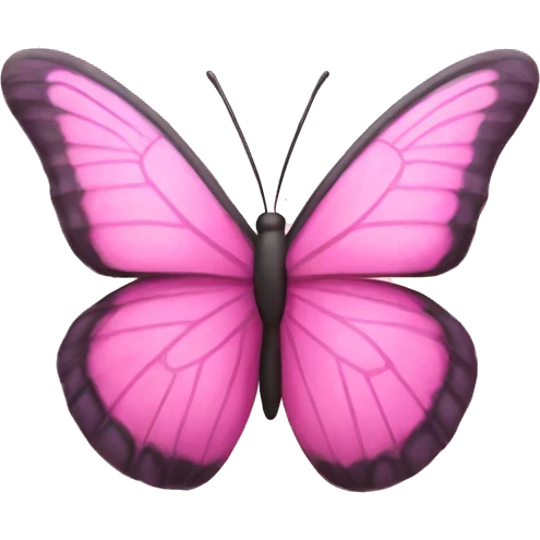 pink butterfly flying emoji