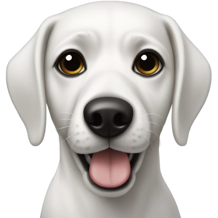 white dog with a black mask  emoji