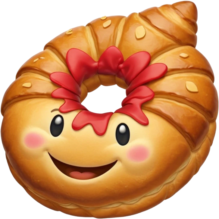 Smiling croissant emoji