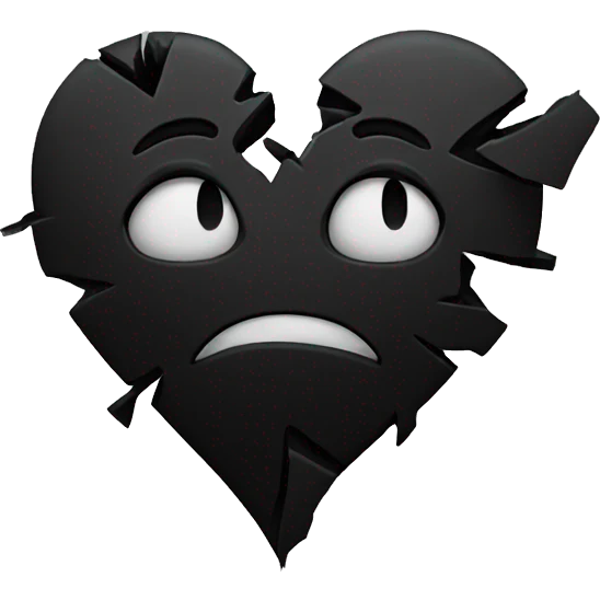 Black broken heart emoji