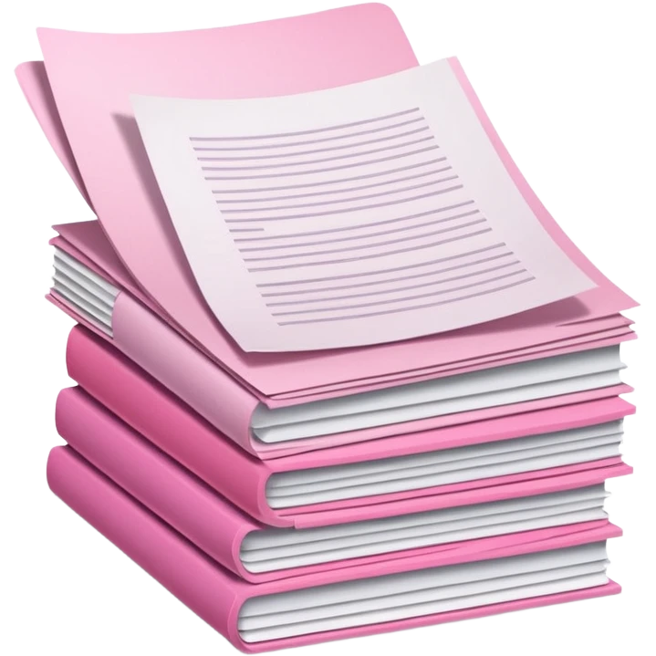 mac os mixed papers skeuomorphic pink emoji