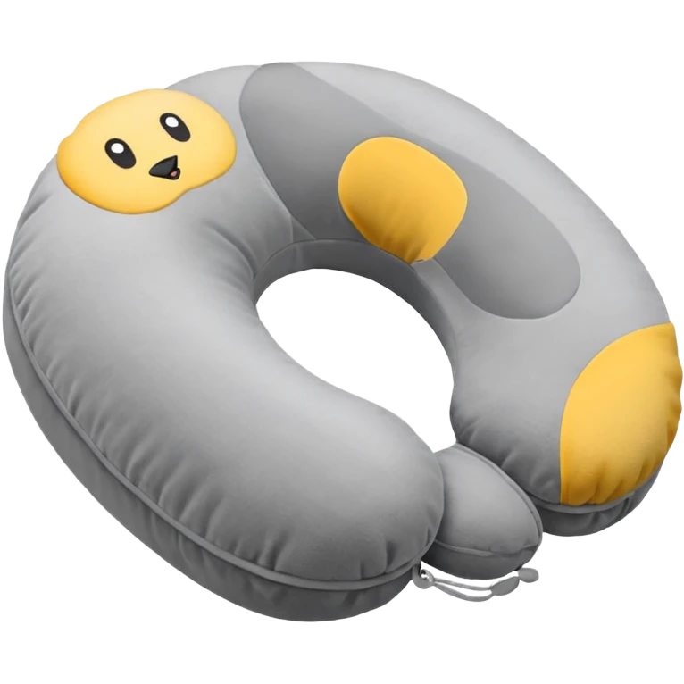A plush travel pillow with gentle cushioning that wraps comfortably around the neck. emoji