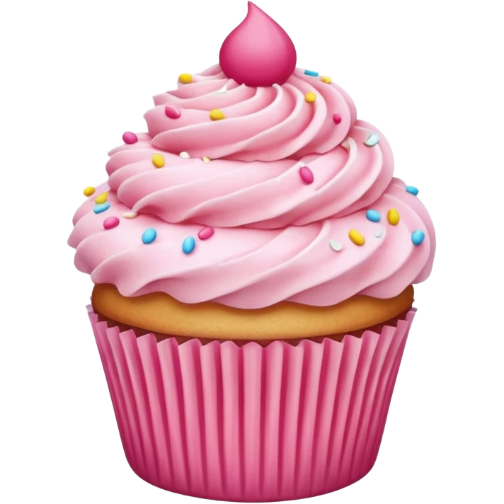 Cupcake with pink icing emoji