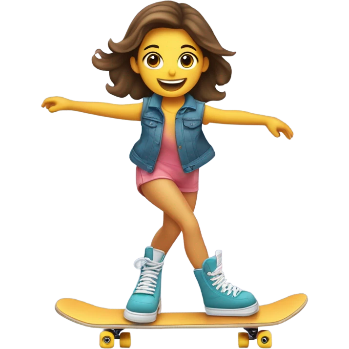 chica patinando emoji