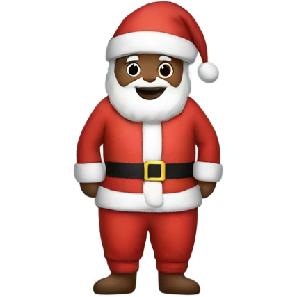 Santa wearing Christmas pjs emoji