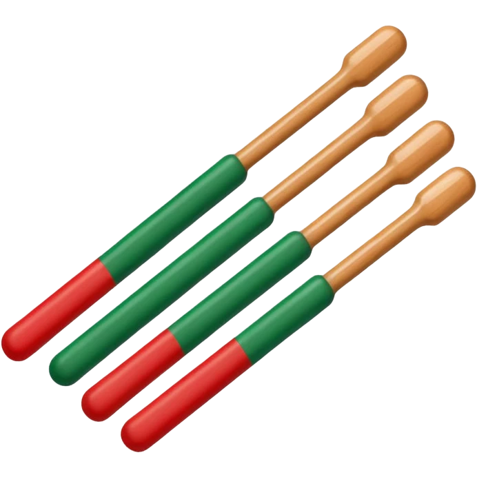 short heavy sticks with bisel endings christmas color emoji