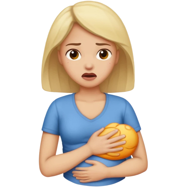 mulher com colica emoji