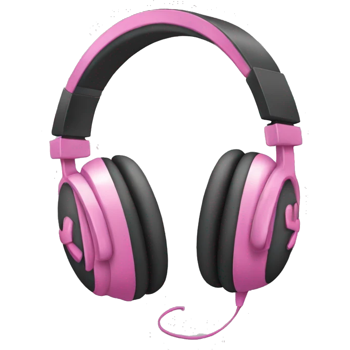 Headphones with pink bows emoji