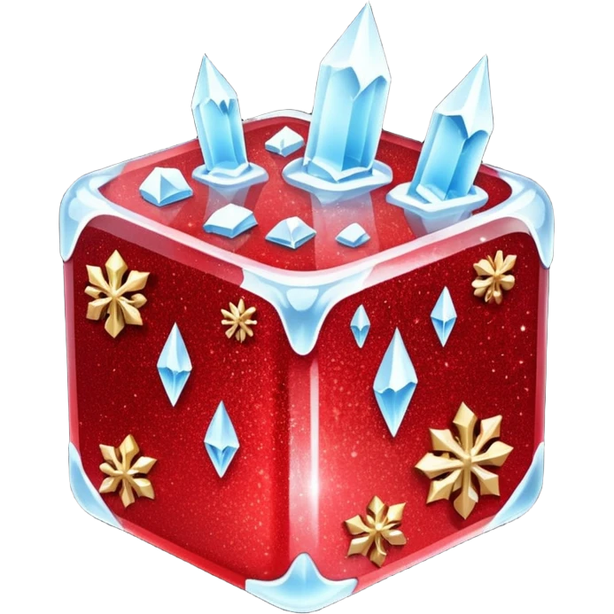 red glitter flocus ice emoji