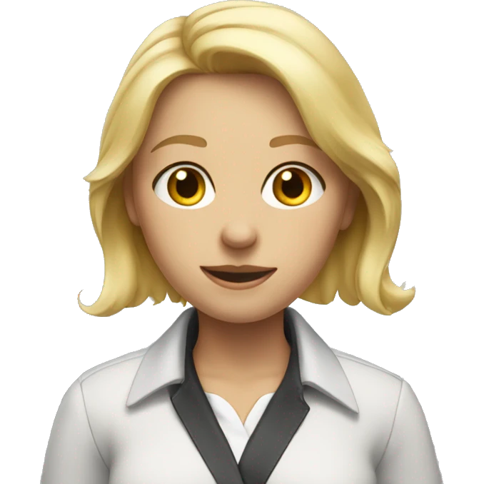 blonde girl in collared shirt emoji