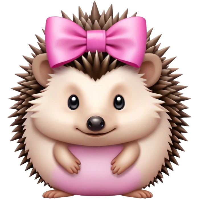 hedgehog with a pink bow emoji