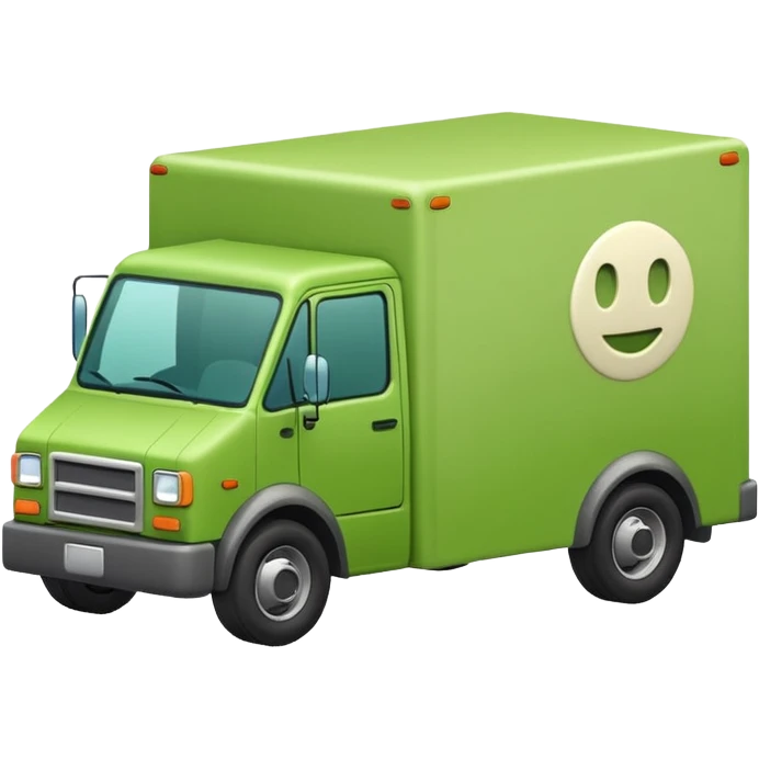 delivery truck green soft emoji