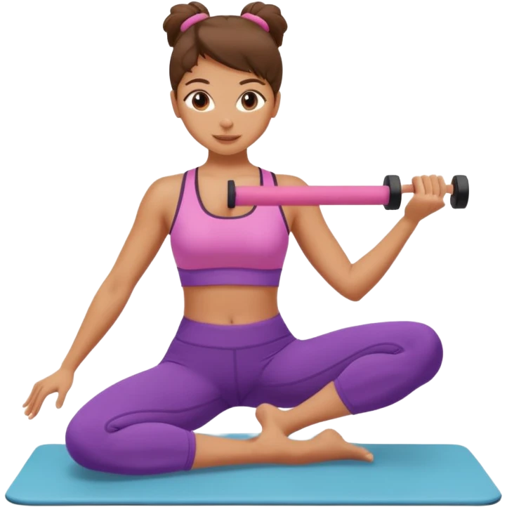 pilates girly doing pilates emoji