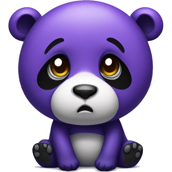 purple panda sad  emoji
