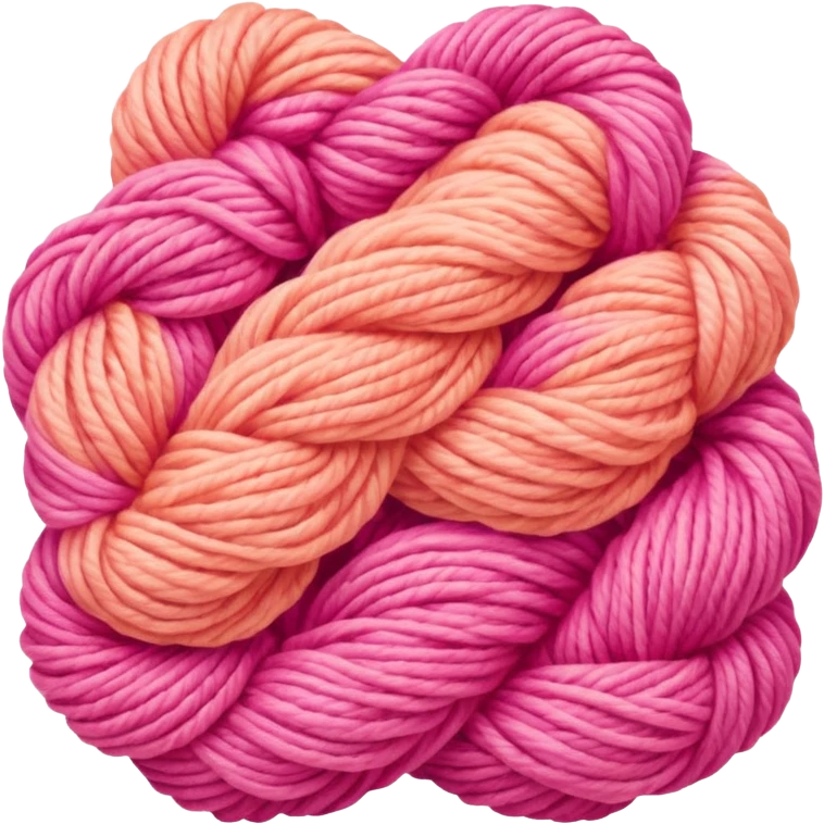 yarn with color like a peach-pinky sunset emoji