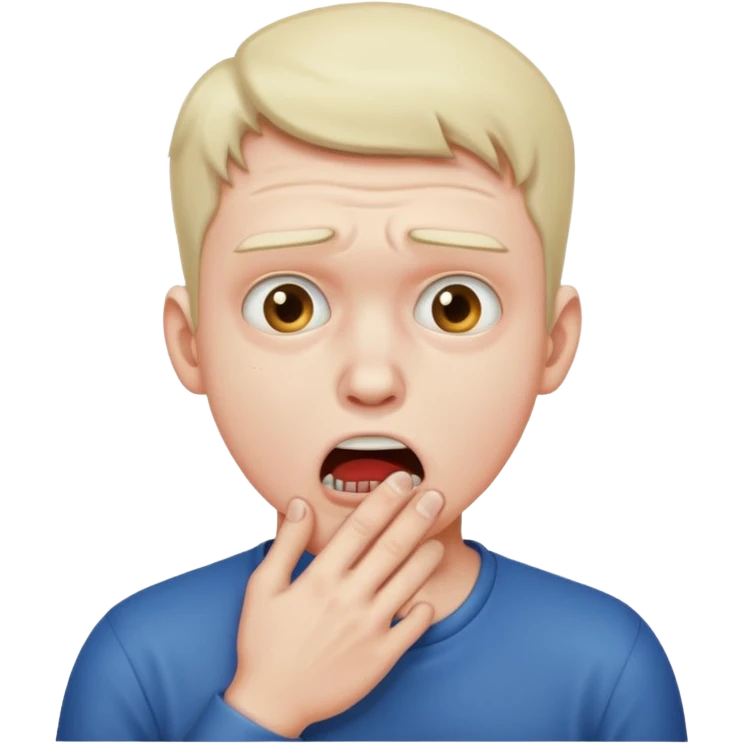 Man choking himself emoji
