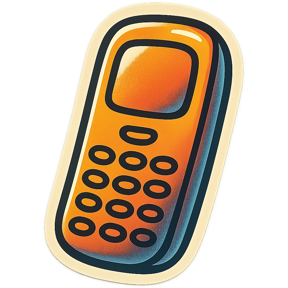 Мобильный Телефон. Минималистичный линейный рисунок emoji