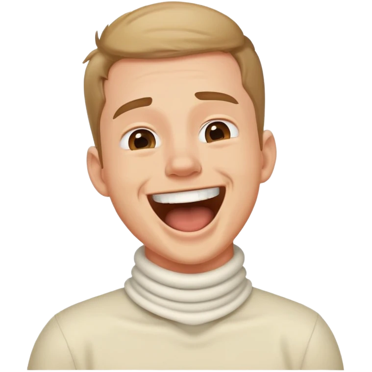 guy choking neck laughing  emoji