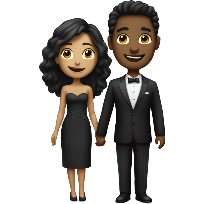 happy couple in formal attire emoji