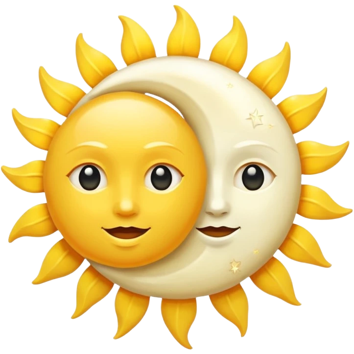 شمس وقمر emoji